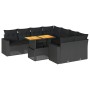 Set de sofás de jardín con cojines 9 pzas ratán sintético negro von , Gartensets - Ref: Foro24-3327016, Preis: 648,64 €, Raba...