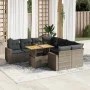 Set de sofás de jardín con cojines 9 pzas ratán sintético gris by , Garden sets - Ref: Foro24-3327021, Price: 598,14 €, Disco...