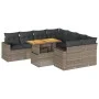 Set de sofás de jardín con cojines 9 pzas ratán sintético gris by , Garden sets - Ref: Foro24-3327021, Price: 598,14 €, Disco...