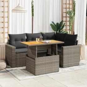 Juego de sofás jardín con cojines 5 pzas ratán sintético gris von , Gartensets - Ref: Foro24-3327035, Preis: 375,12 €, Rabatt: %