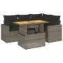 Juego de sofás jardín con cojines 5 pzas ratán sintético gris by , Garden sets - Ref: Foro24-3327035, Price: 375,12 €, Discou...