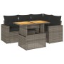 Juego de sofás jardín con cojines 5 pzas ratán sintético gris by , Garden sets - Ref: Foro24-3327035, Price: 392,87 €, Discou...