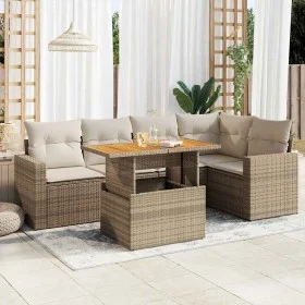 Juego de sofás jardín con cojines 6 pzas ratán sintético beige von , Gartensets - Ref: Foro24-3327040, Preis: 494,01 €, Rabat...