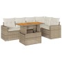 Juego de sofás jardín con cojines 6 pzas ratán sintético beige by , Garden sets - Ref: Foro24-3327040, Price: 506,84 €, Disco...