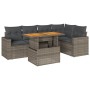 Set de muebles de jardín 6 pzas y cojines ratán sintético gris by , Garden sets - Ref: Foro24-3327042, Price: 449,02 €, Disco...