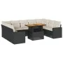 Set de sofás de jardín y cojines 10 pzas ratán sintético negro von , Gartensets - Ref: Foro24-3327080, Preis: 627,61 €, Rabat...