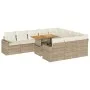 Set de sofás de jardín 11pzas con cojines ratán sintético beige von , Gartensets - Ref: Foro24-3327089, Preis: 903,13 €, Raba...