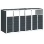 Cobertizo 3 contenedores basura acero antracita 216x81x115 cm by , Waste container supports - Ref: Foro24-4006181, Price: 257...