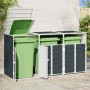 Cobertizo 3 contenedores basura acero antracita 216x81x115 cm by , Waste container supports - Ref: Foro24-4006181, Price: 264...
