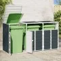 Cobertizo 3 contenedores basura acero antracita 216x81x115 cm by , Waste container supports - Ref: Foro24-4006181, Price: 257...