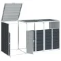 Cobertizo 3 contenedores basura acero antracita 216x81x115 cm by , Waste container supports - Ref: Foro24-4006181, Price: 257...