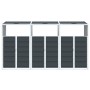 Cobertizo 3 contenedores basura acero antracita 216x81x115 cm by , Waste container supports - Ref: Foro24-4006181, Price: 264...