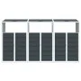 Cobertizo 3 contenedores basura acero antracita 216x81x115 cm by , Waste container supports - Ref: Foro24-4006181, Price: 257...