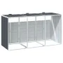 Cobertizo 3 contenedores basura acero antracita 216x81x115 cm by , Waste container supports - Ref: Foro24-4006181, Price: 257...
