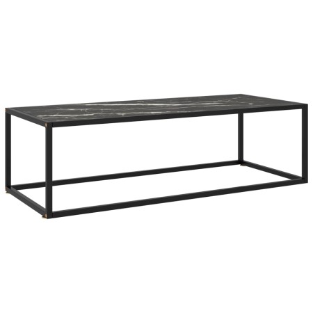 Schwarzer Couchtisch mit schwarzem Marmorglas 120x50x35 cm von vidaXL, Couchtisch - Ref: Foro24-322886, Preis: 100,19 €, Raba...