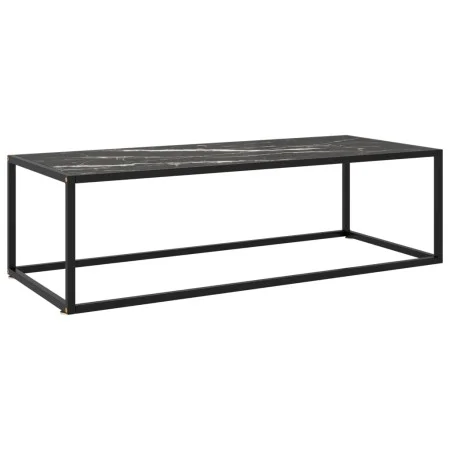 Schwarzer Couchtisch mit schwarzem Marmorglas 120x50x35 cm von vidaXL, Couchtisch - Ref: Foro24-322886, Preis: 98,41 €, Rabat...