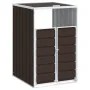 Cobertizo de contenedor de basura acero marrón 72x81x115 cm by , Waste container supports - Ref: Foro24-4006174, Price: 109,9...
