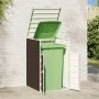 Cobertizo de contenedor de basura acero marrón 72x81x115 cm by , Waste container supports - Ref: Foro24-4006174, Price: 109,9...