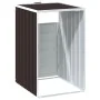 Cobertizo de contenedor de basura acero marrón 72x81x115 cm by , Waste container supports - Ref: Foro24-4006174, Price: 109,9...