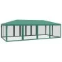 Carpa para fiestas con 12 paredes de malla HDPE verde 8x4 m by , tents - Ref: Foro24-4010073, Price: 208,28 €, Discount: %