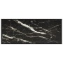 Mesa de centro negra con vidrio de mármol negro 120x50x35 cm
