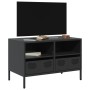 Mueble para TV acero laminado en frío negro 68x39x43,5 cm by , TV Furniture - Ref: Foro24-851316, Price: 66,60 €, Discount: %