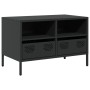 Mueble para TV acero laminado en frío negro 68x39x43,5 cm by , TV Furniture - Ref: Foro24-851316, Price: 66,60 €, Discount: %