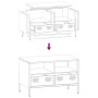 Mueble para TV acero laminado en frío negro 68x39x43,5 cm by , TV Furniture - Ref: Foro24-851316, Price: 66,60 €, Discount: %