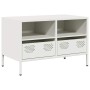 Mueble para TV acero laminado en frío blanco 68x39x43,5 cm de , Muebles TV - Ref: Foro24-851321, Precio: 69,85 €, Descuento: %