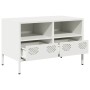 Mueble para TV acero laminado en frío blanco 68x39x43,5 cm de , Muebles TV - Ref: Foro24-851321, Precio: 69,85 €, Descuento: %