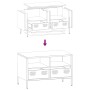 Mueble para TV acero laminado en frío blanco 68x39x43,5 cm de , Muebles TV - Ref: Foro24-851321, Precio: 69,85 €, Descuento: %
