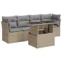 Juego de sofás jardín con cojines 5 pzas ratán sintético beige von , Gartensets - Ref: Foro24-3326090, Preis: 352,42 €, Rabat...