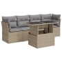 Juego de sofás jardín con cojines 5 pzas ratán sintético beige by , Garden sets - Ref: Foro24-3326090, Price: 371,58 €, Disco...