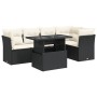 Set de sofás de jardín 6 piezas y cojines ratán sintético negro by , Garden sets - Ref: Foro24-3326157, Price: 425,10 €, Disc...