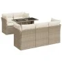 Juego de sofás jardín con cojines 6 pzas ratán sintético beige by , Garden sets - Ref: Foro24-3326099, Price: 465,11 €, Disco...