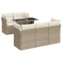 Juego de sofás jardín con cojines 6 pzas ratán sintético beige von , Gartensets - Ref: Foro24-3326099, Preis: 482,54 €, Rabat...