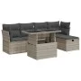 Set de sofás de jardín 6 pzas y cojines ratán sintético gris by , Garden sets - Ref: Foro24-3326143, Price: 450,45 €, Discoun...