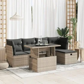 Set de muebles de jardín 6 pzas y cojines ratán sintético gris von , Gartensets - Ref: Foro24-3326141, Preis: 387,03 €, Rabat...