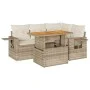 Juego de sofás jardín con cojines 5 pzas ratán sintético beige by , Garden sets - Ref: Foro24-3327145, Price: 448,24 €, Disco...