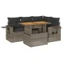 Juego de sofás jardín con cojines 5 pzas ratán sintético gris by , Garden sets - Ref: Foro24-3327147, Price: 379,98 €, Discou...