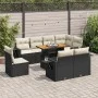 Set de sofás de jardín con cojines 9 pzas ratán sintético negro by , Garden sets - Ref: Foro24-3327164, Price: 616,77 €, Disc...