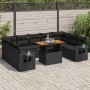 Set de sofás de jardín y cojines 10 pzas ratán sintético negro von , Gartensets - Ref: Foro24-3327191, Preis: 718,98 €, Rabat...