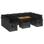 Set de sofás de jardín y cojines 10 pzas ratán sintético negro von , Gartensets - Ref: Foro24-3327191, Preis: 718,98 €, Rabat...