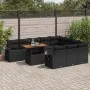 Set de sofás de jardín 11 pzas y cojines ratán sintético negro by , Garden sets - Ref: Foro24-3327198, Price: 823,19 €, Disco...