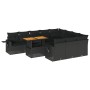 Set de sofás de jardín 11 pzas y cojines ratán sintético negro by , Garden sets - Ref: Foro24-3327198, Price: 825,11 €, Disco...