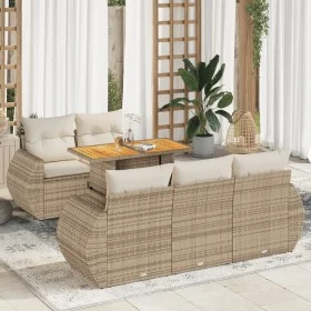Juego de sofás jardín con cojines 6 pzas ratán sintético beige von , Gartensets - Ref: Foro24-3327215, Preis: 567,37 €, Rabat...