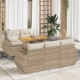 Juego de sofás jardín con cojines 6 pzas ratán sintético beige von , Gartensets - Ref: Foro24-3327215, Preis: 545,41 €, Rabat...