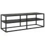 Schwarze TV-Möbel mit schwarzem Marmorglas 120x40x40 cm von vidaXL, TV-Möbel - Ref: Foro24-322862, Preis: 90,88 €, Rabatt: %