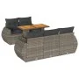 Set de muebles de jardín 6 pzas y cojines ratán sintético gris by , Garden sets - Ref: Foro24-3327217, Price: 482,56 €, Disco...