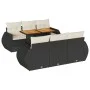 Set de sofás de jardín 7 pzas con cojines ratán sintético negro von , Gartensets - Ref: Foro24-3327220, Preis: 535,13 €, Raba...